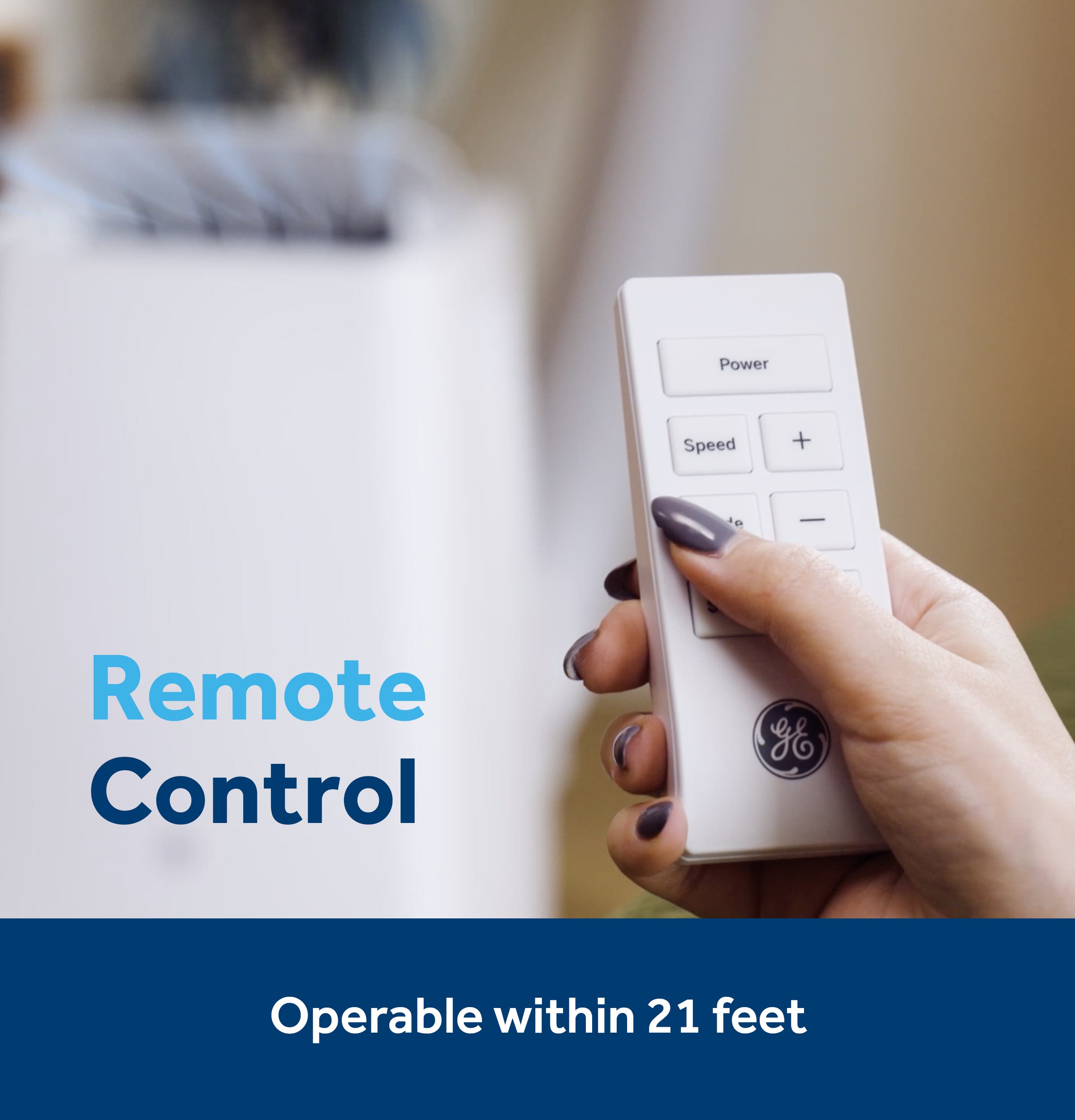 GE APHS07WWF Convenient Remote Control