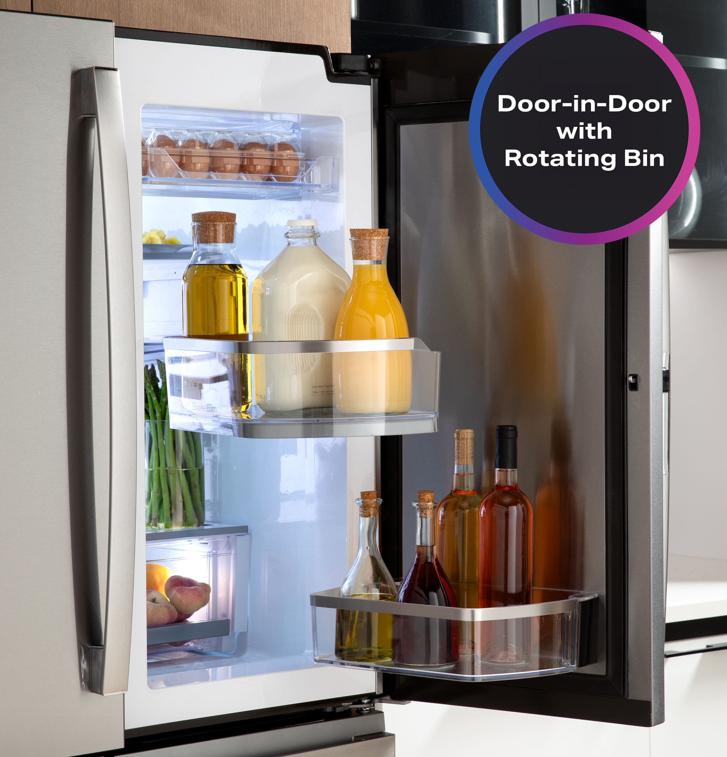GE PXD22HYYFS Door-in-door Storage