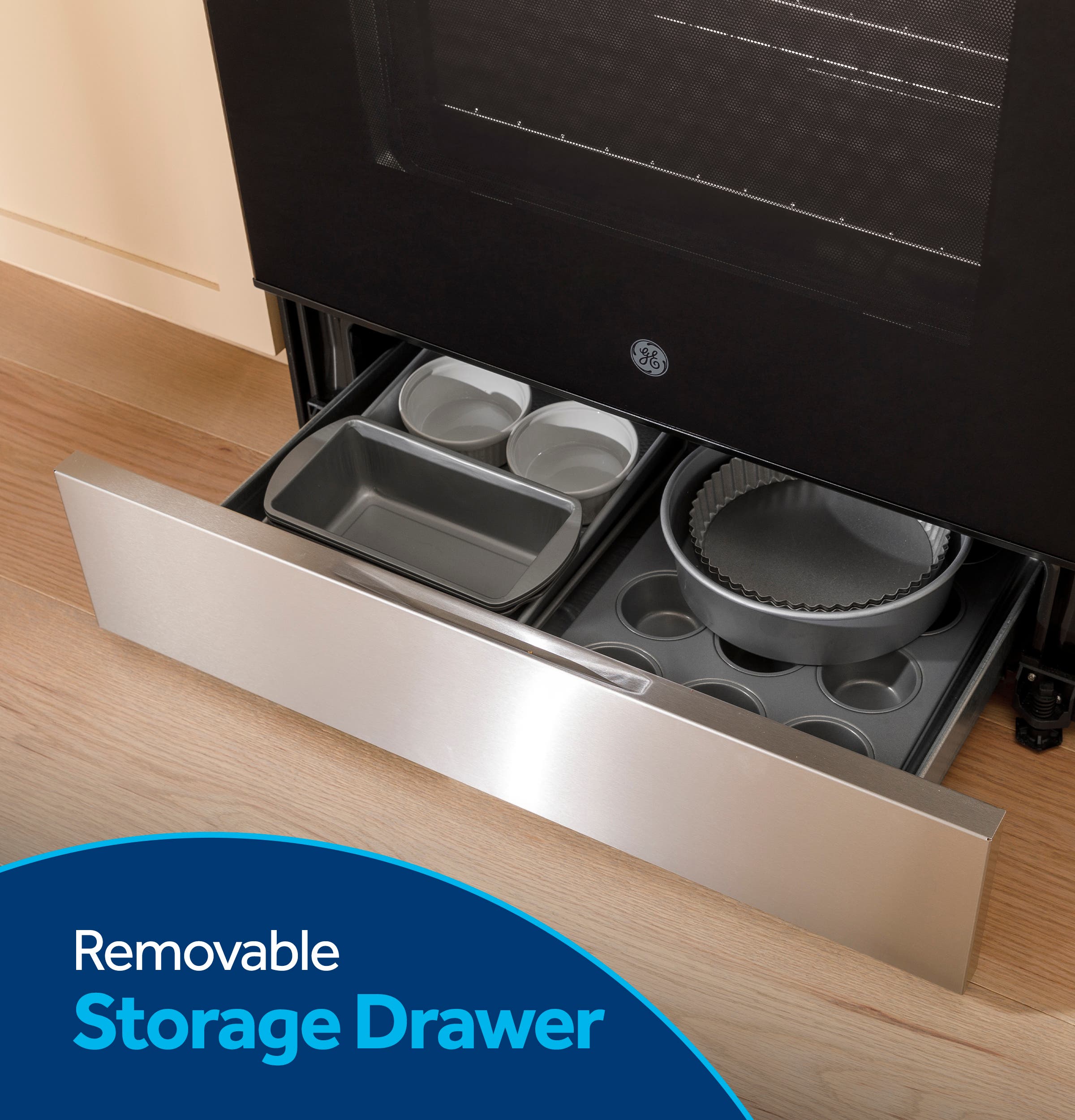 GE JGB670SZSS Removable Storage Drawer