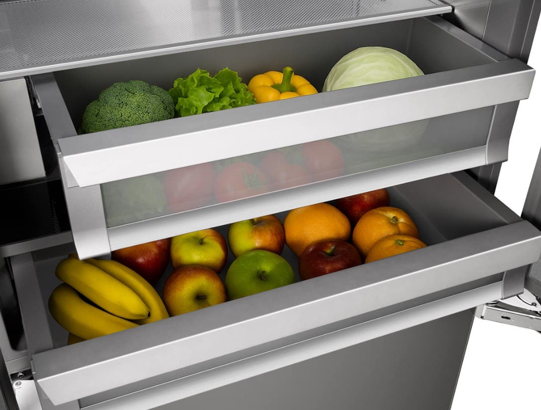 Ilve URFD36SIWPRY Soft Close Large Metal Pantry Crispers