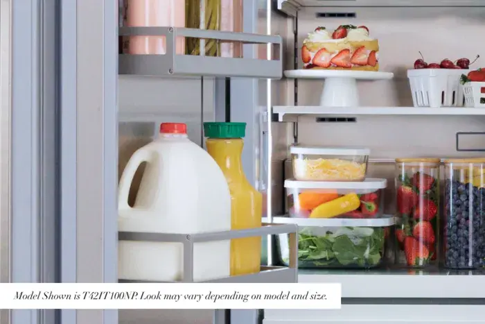 Thermador T36IB102SP Gallon Bins: Door Shelving Offers Placement Options For Gallon-sized Containers.