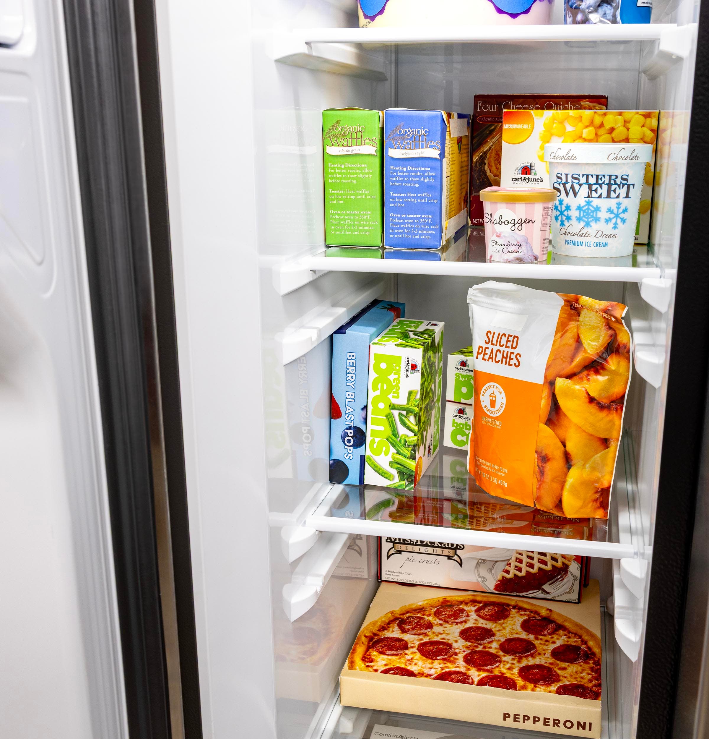 GE GSE28NGYBB Adjustable Freezer Shelves
