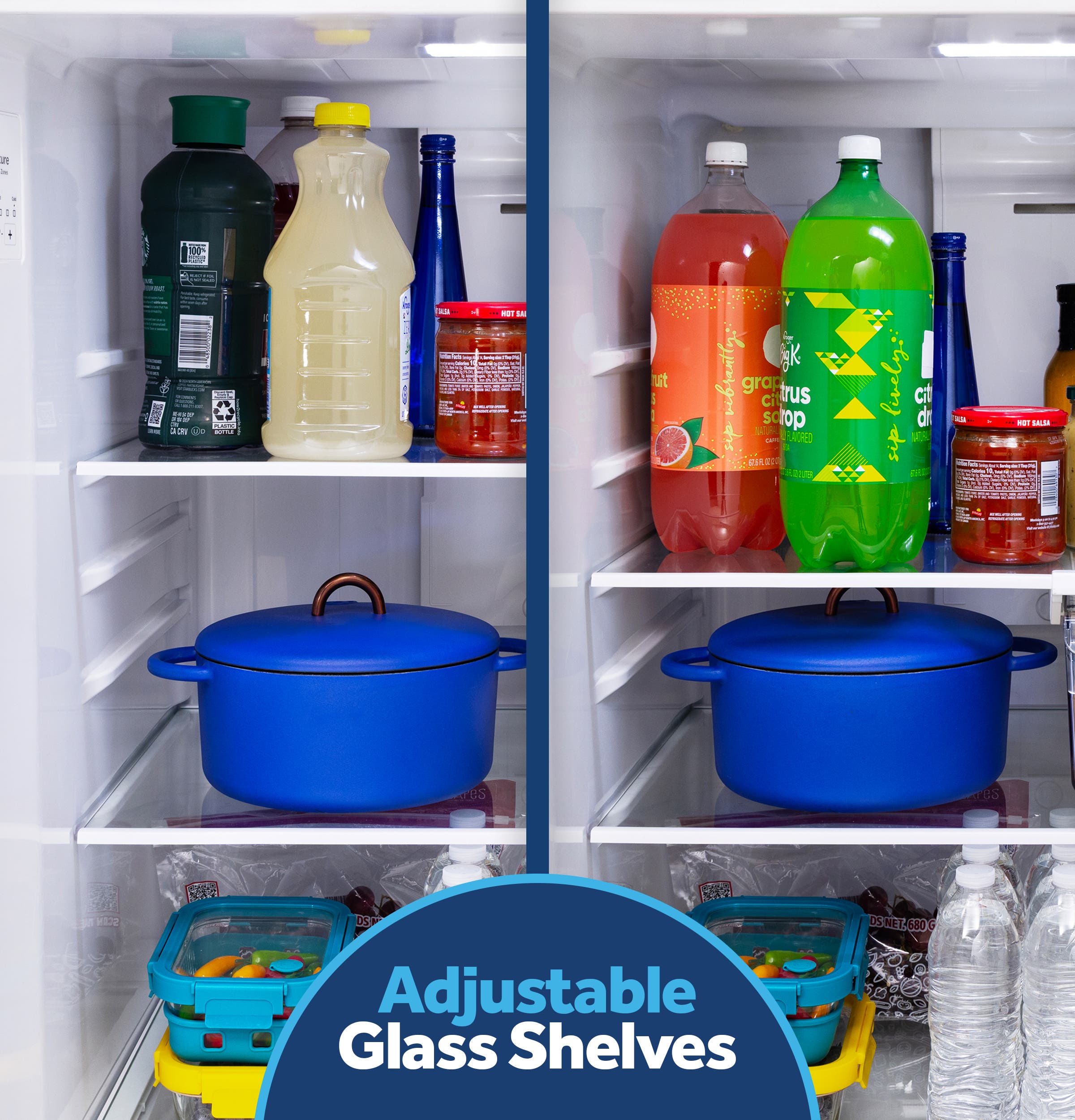 GE GPS19KGZWW Adjustable Glass Freezer Shelf
