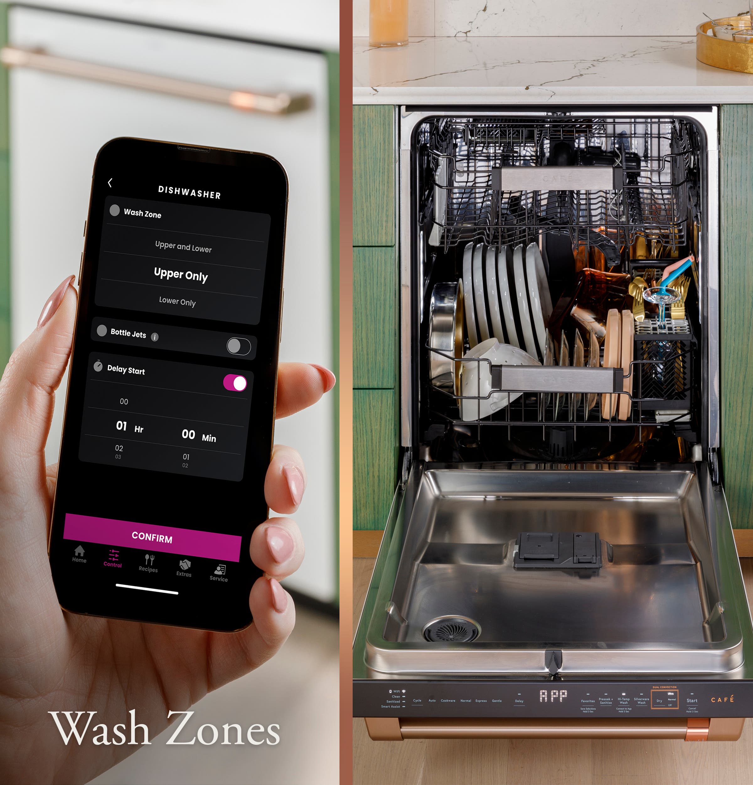 Cafe CDT858I6ZII Wash Zones