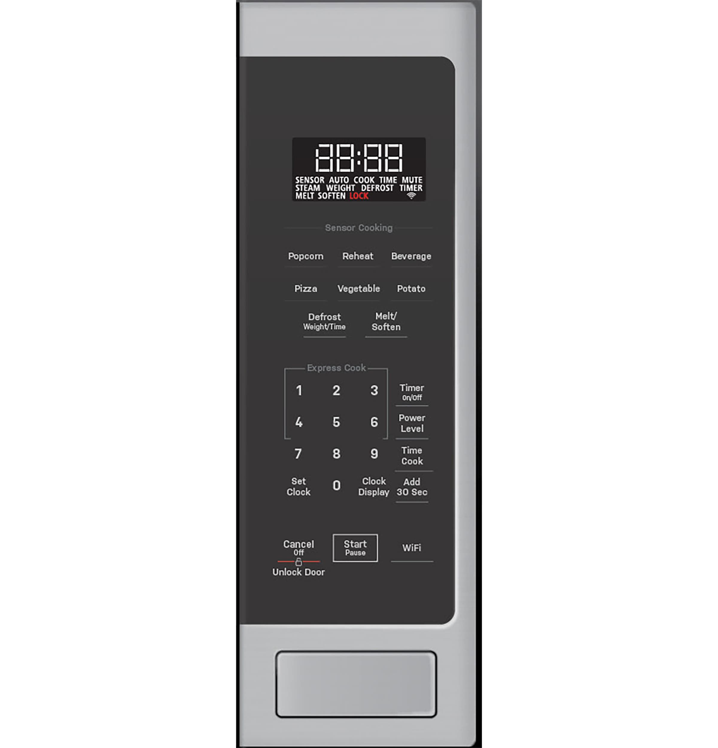 GE PCWK22U1WSS Glass Touch Controls