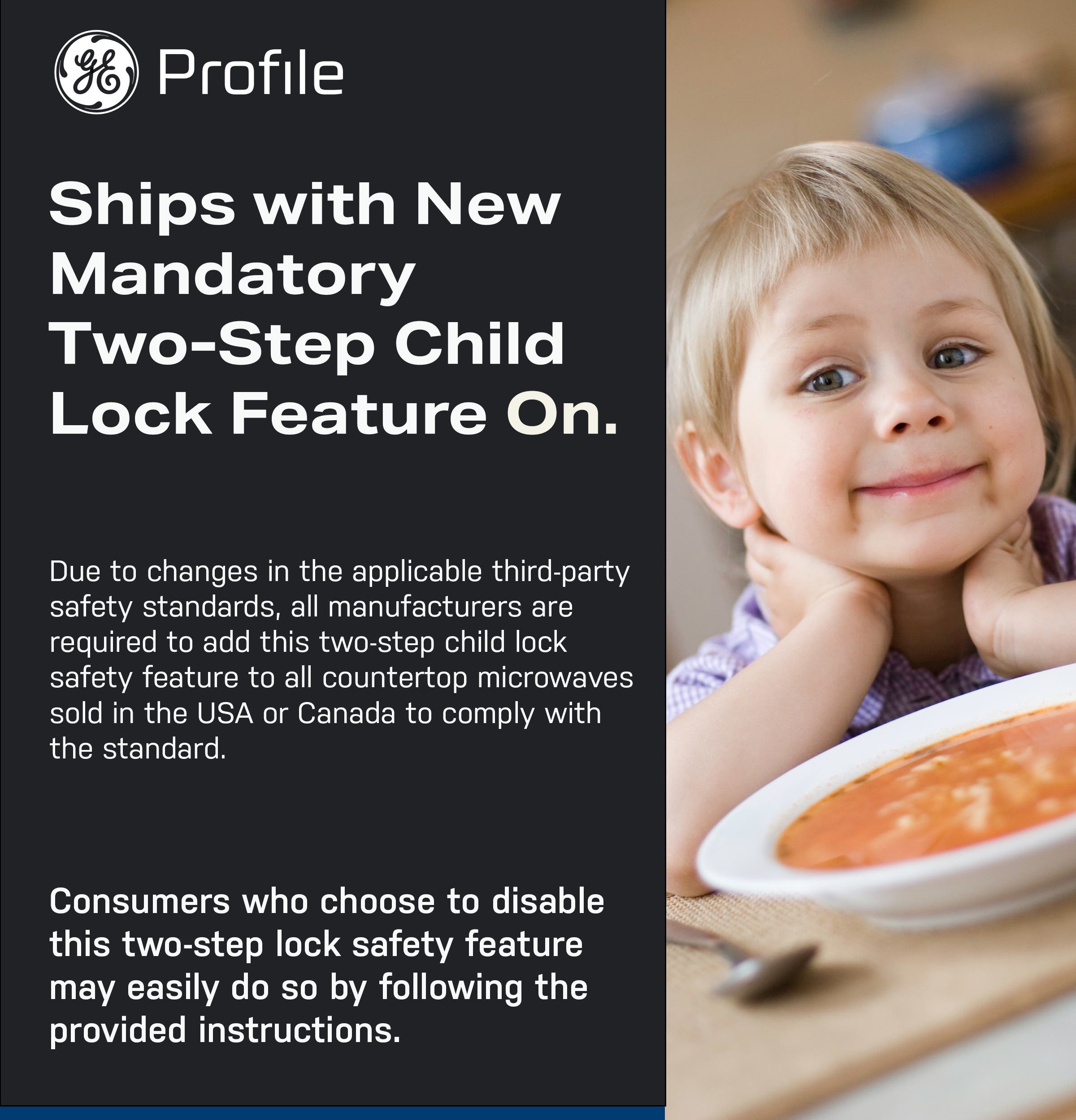 GE PCWK22U1WSS Two-step Child Lock