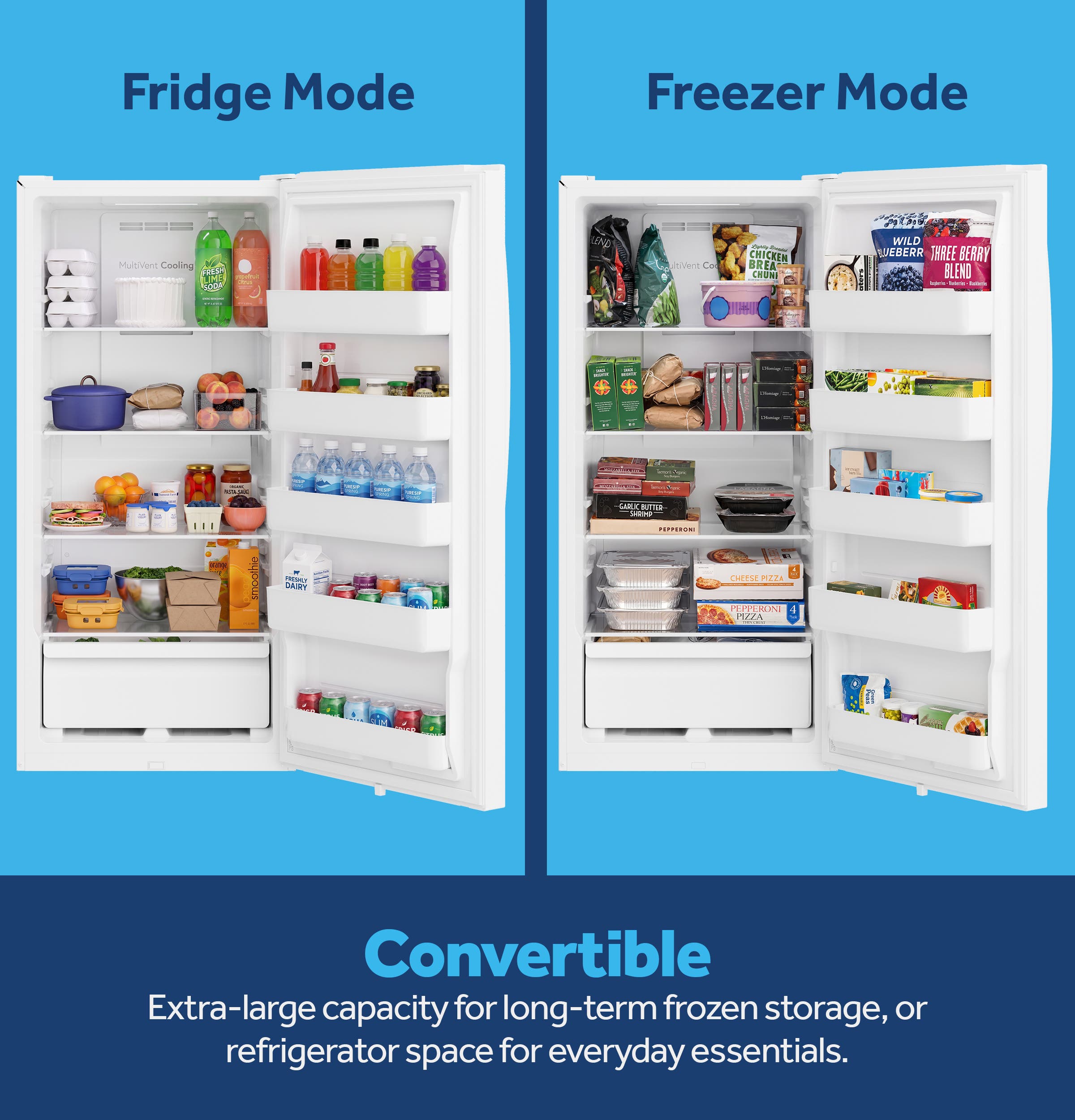 GE FUF14SZRWW Convertible Freezer Or Fridge