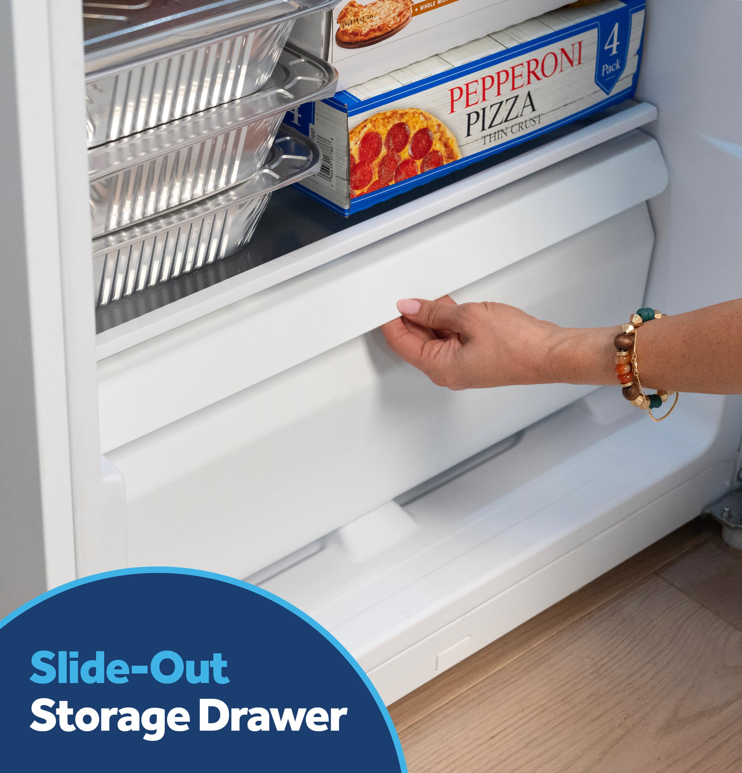 GE FUF14SZRWW Slide-out Storage Drawer