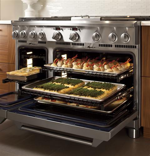 Largest all-gas professional oven capacity available in the 48" professional gas range category