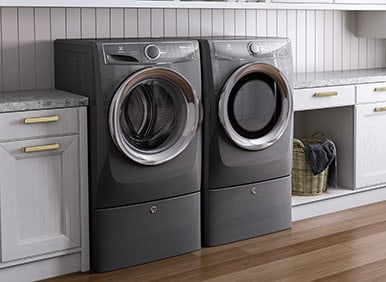 Raises your washer and dryer for convenient loading