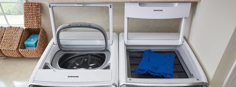 Samsung WV55M9600AV Flexwash One Machine. Two Washers.