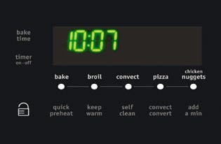 Frigidaire FFEF3018LW Timed Cook Option