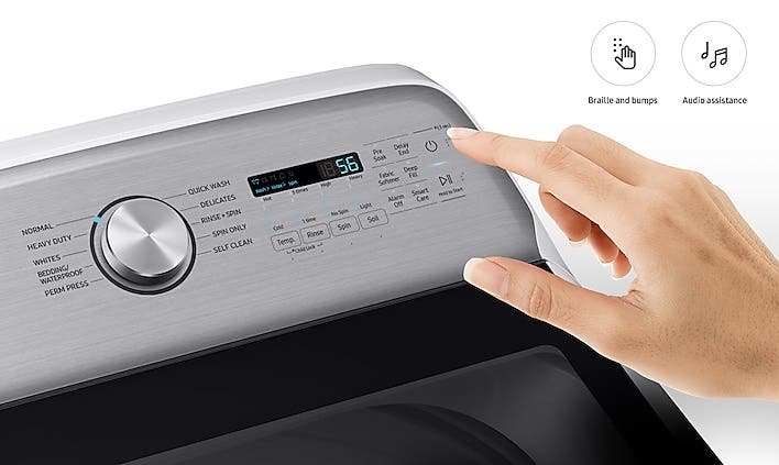 Samsung WA54R7200AW Accessibility (aui, Braille)