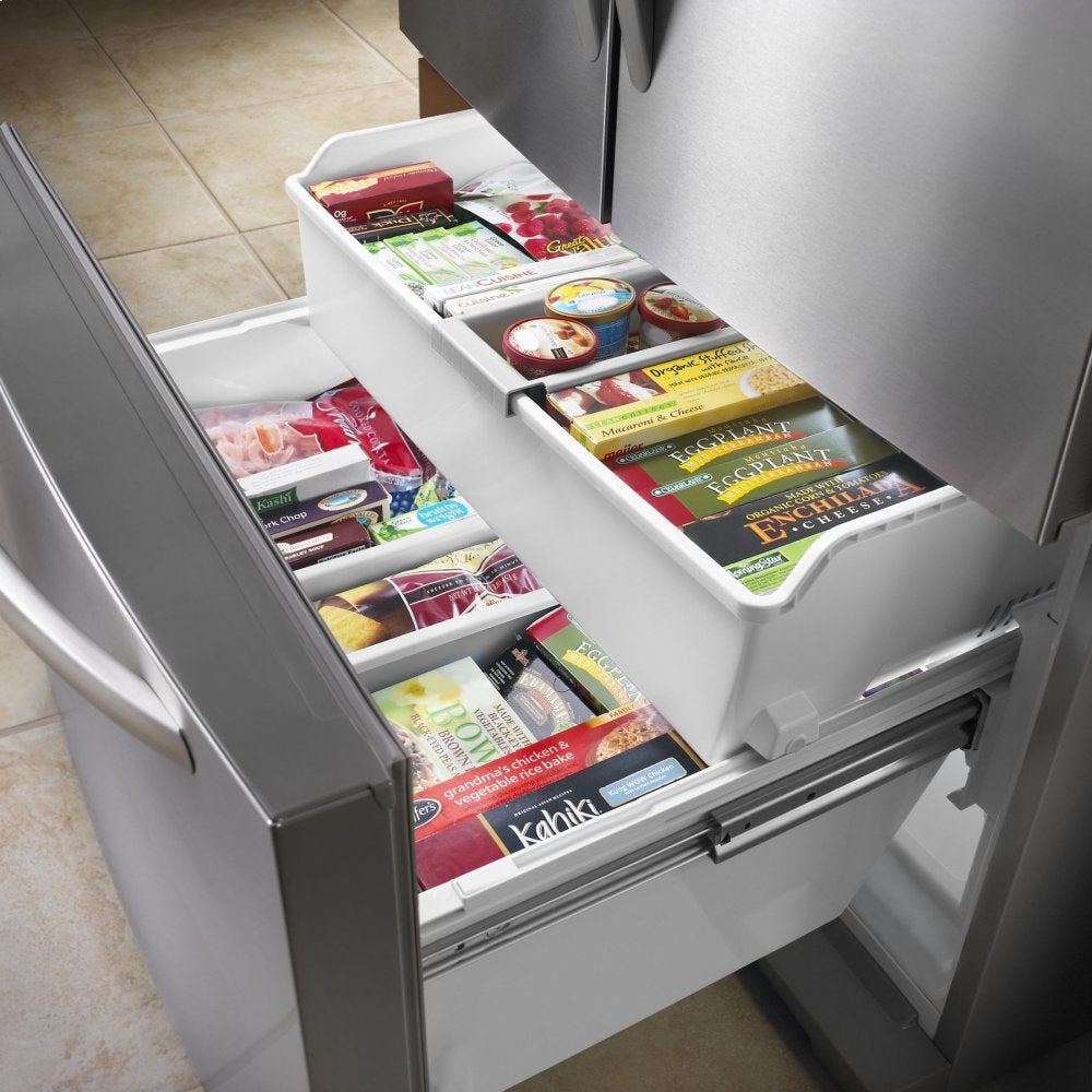 2-Tier Freezer Drawer with Storage Dividers