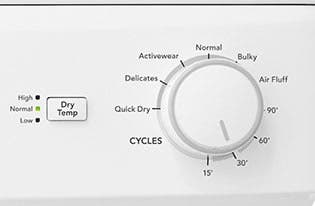 Frigidaire FFLE3900UW 4 Timed Dryer Cycles