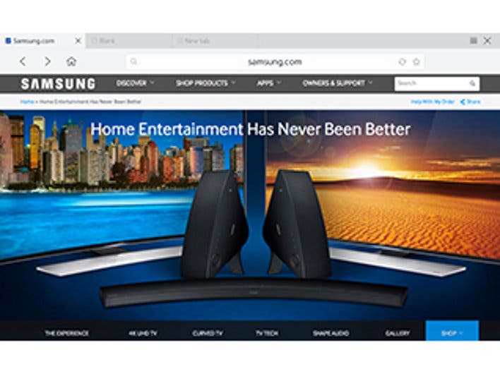 Samsung Electronics UN55JS7000 Full Web Browser