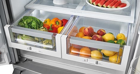 Crisper Drawers keep fruits and veggies at their most delicious.