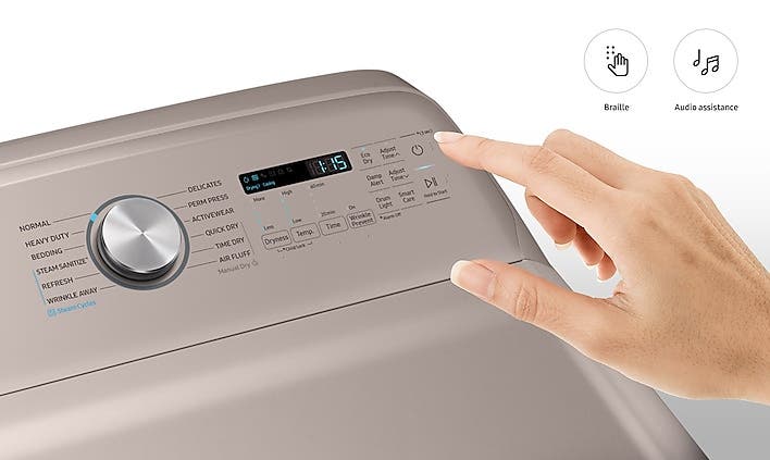 Samsung DVE54R7600C Accessibility (AUI, Braille)