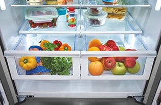 Frigidaire FGHN2868TF Effortless Glide Crisper Drawers