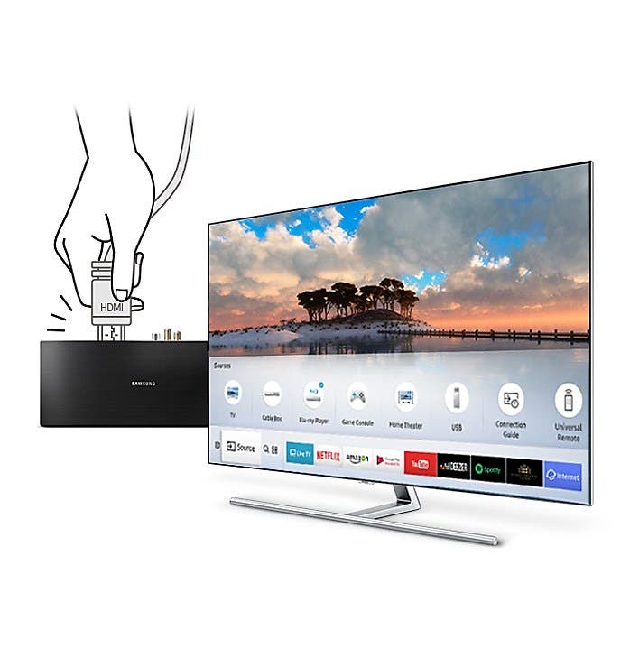 Samsung Electronics QN88Q9FAMFXZA Know what's connected