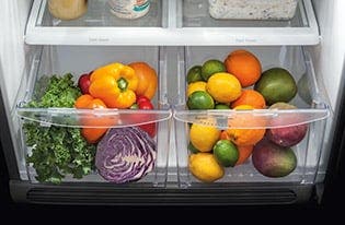 Frigidaire FPHT1897TF Humidity-Controlled Crisper Drawers