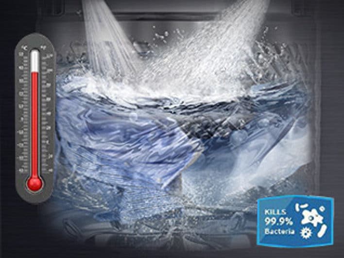 Samsung WA52J8700AW Heater and Sanitize Cycle