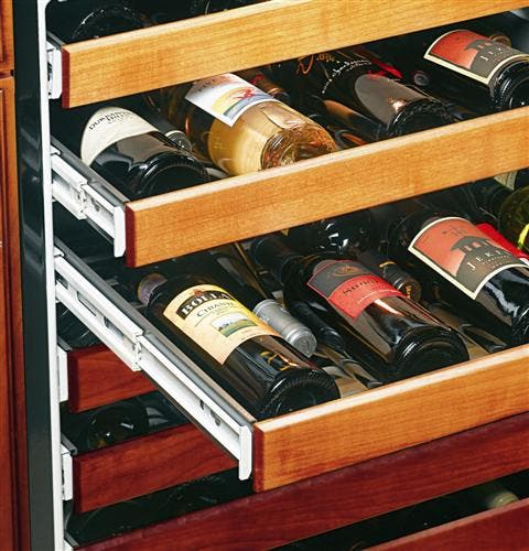 Monogram ZDWI240HII Unfinished Heart-of-cherry Wood Wine Shelf Fronts