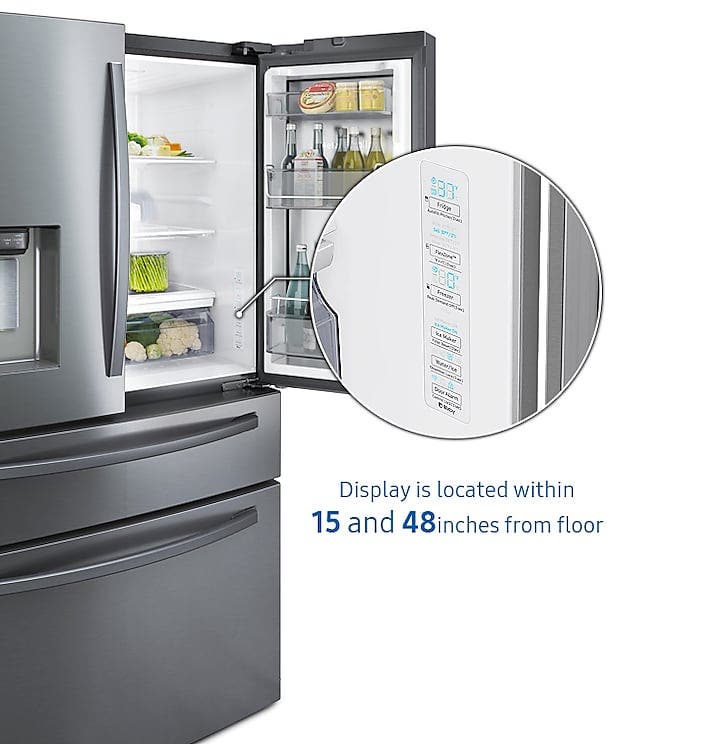 Samsung RF22R7351SR Easy To Reach Controls
