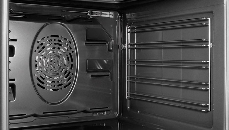 Easy-to-Clean Gray Enamel Oven Interior