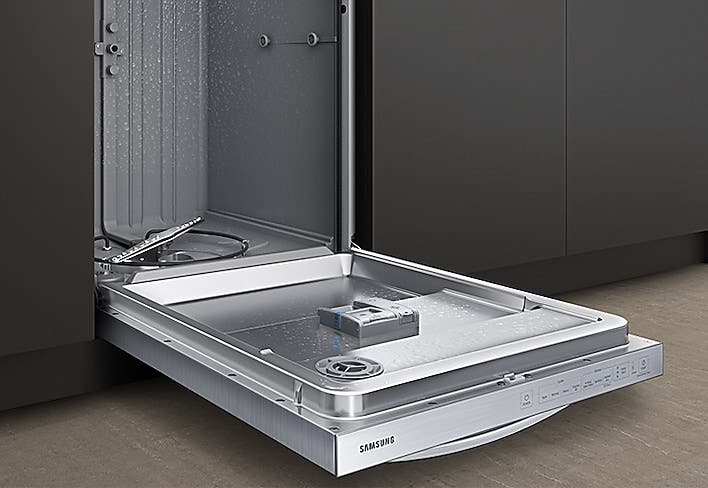 Samsung DW80R2031US Stainless Steel Door