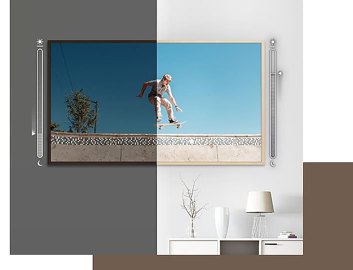 Samsung Electronics QN75LS03TAFXZA Surroundings change, picture stays perfect