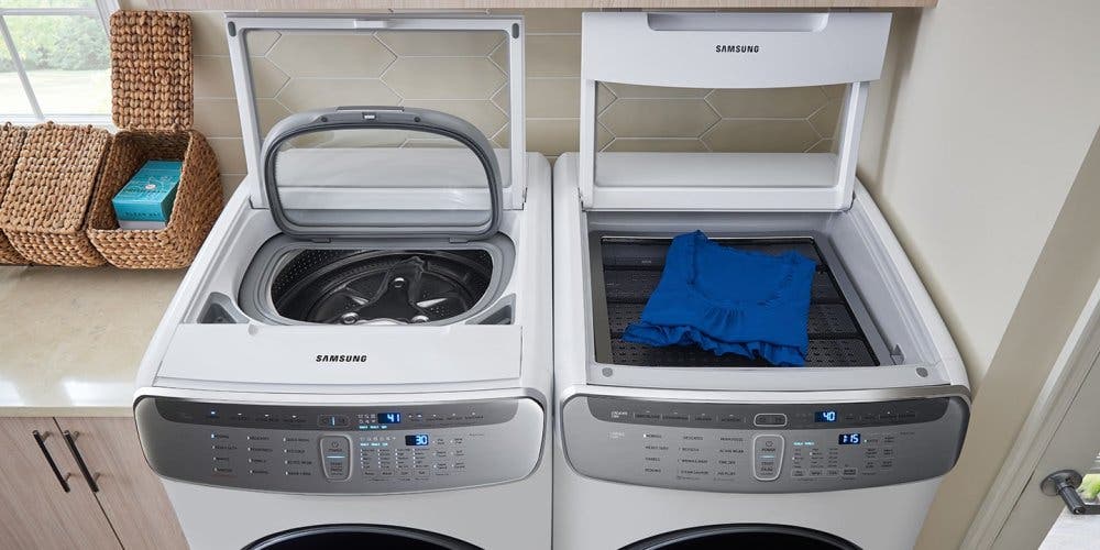 Samsung WV60M9900AW Flexwash One Machine. Two Washers.