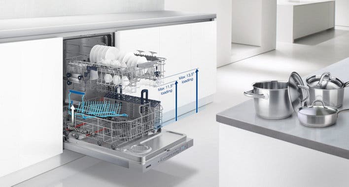 Samsung DW80K5050UW FlexLoad racking
