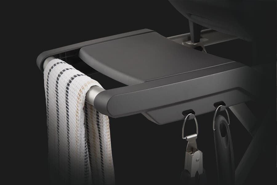 Napoleon PRO285XBK Side Shelves With Integrated Towel And Utensil Holders