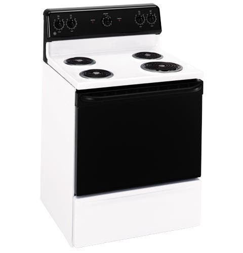 GE JBS03BHWH White with Black Control Panel & Door