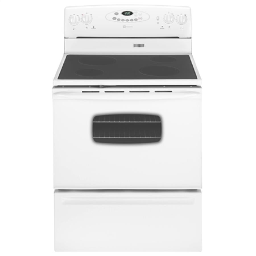 Maytag MER5751BAW 30" Freestanding Smoothtop Electric Range with 4