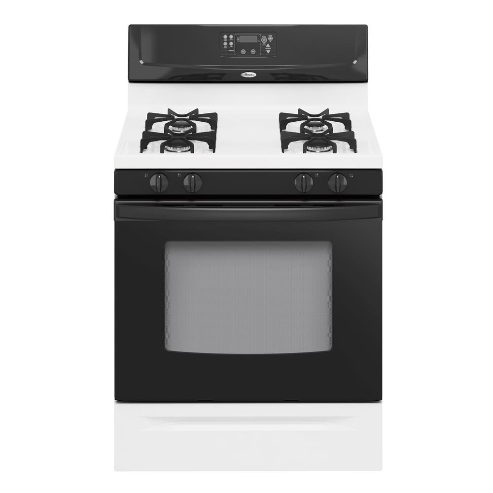 Whirlpool SF262LXSW White with Black Console & Black Door