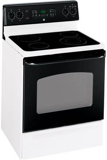 GE JBP66BKWH White with Black Door