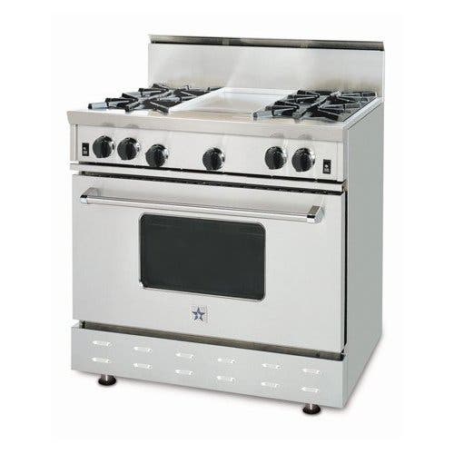 Bluestar RNB364GSS 4 Burners/ 12 Inch Griddle