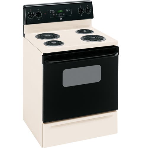 GE JBP22BKCT Bisque with Black Door