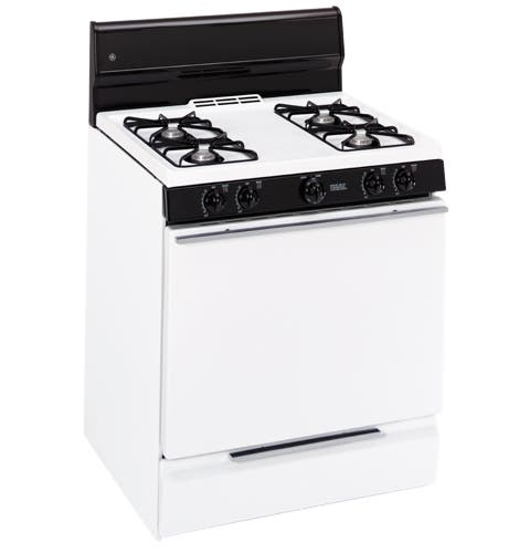 GE JGBS04PPHWH White with Black Accents