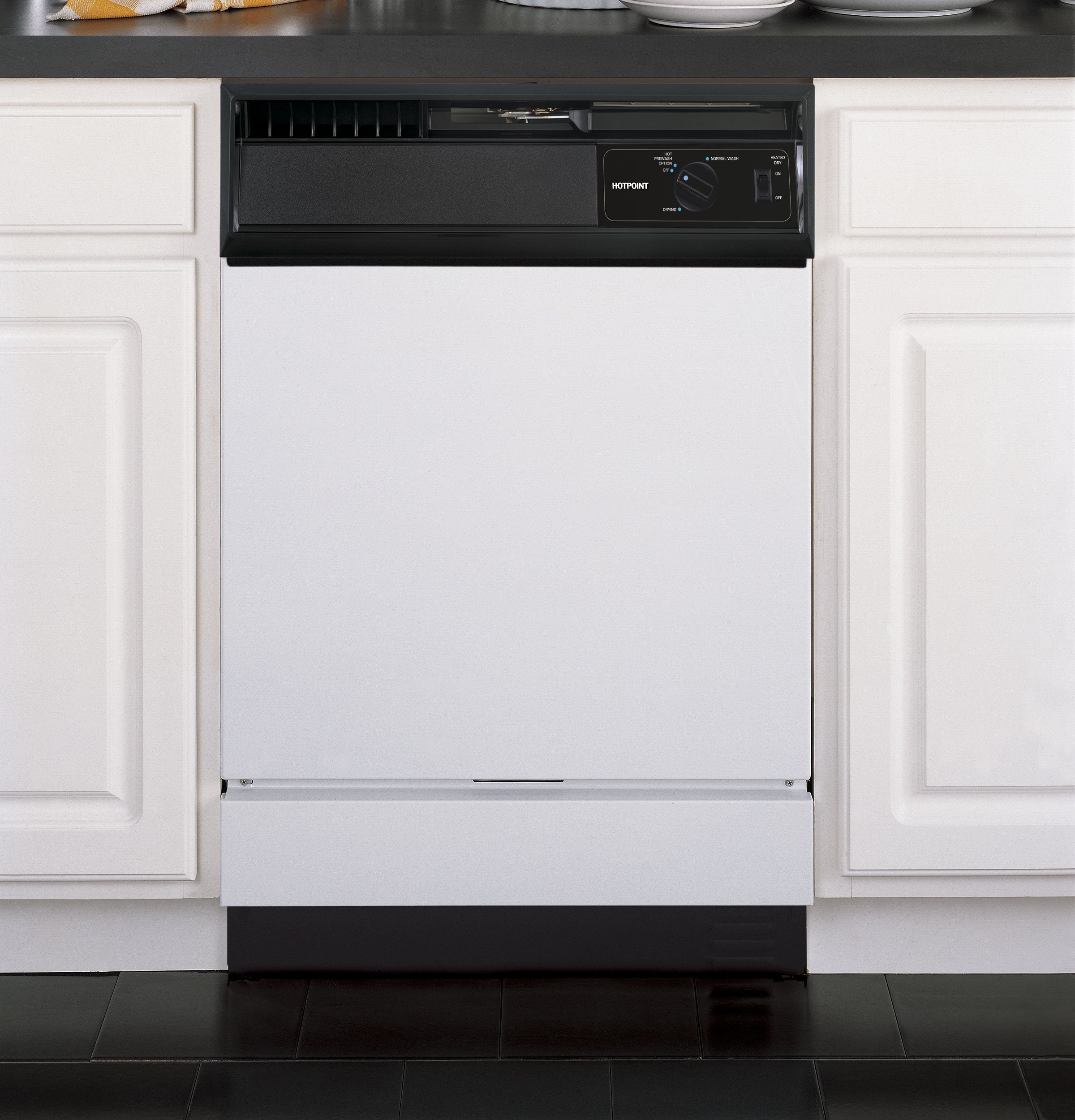 Hotpoint HDA1100NWH Full Console Dishwasher with 1 Wash Cycle, 2 Wash