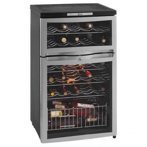 Avanti WC330DZB 19 Inch Dual Zone Wine Chiller with 28Bottle Capacity