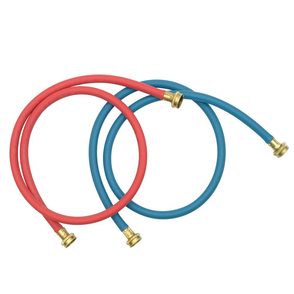 Whirlpool 8212545RP 5 ft. Commercial Grade Red and Blue Washer Hoses -...