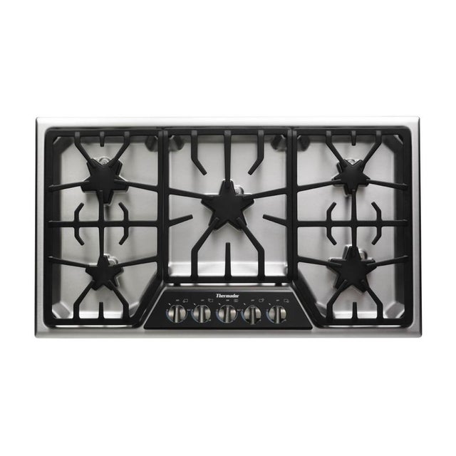 Thermador SGSX365FS 36 Inch Gas Cooktop with 5 Sealed Burners, ExtraLo...