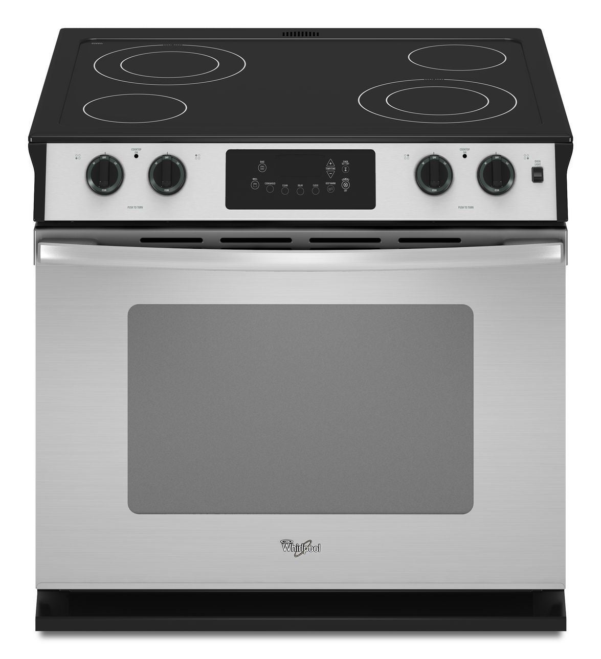 Whirlpool WDE350LVS 30" DropIn Electric Range with 4 Radiant Elements