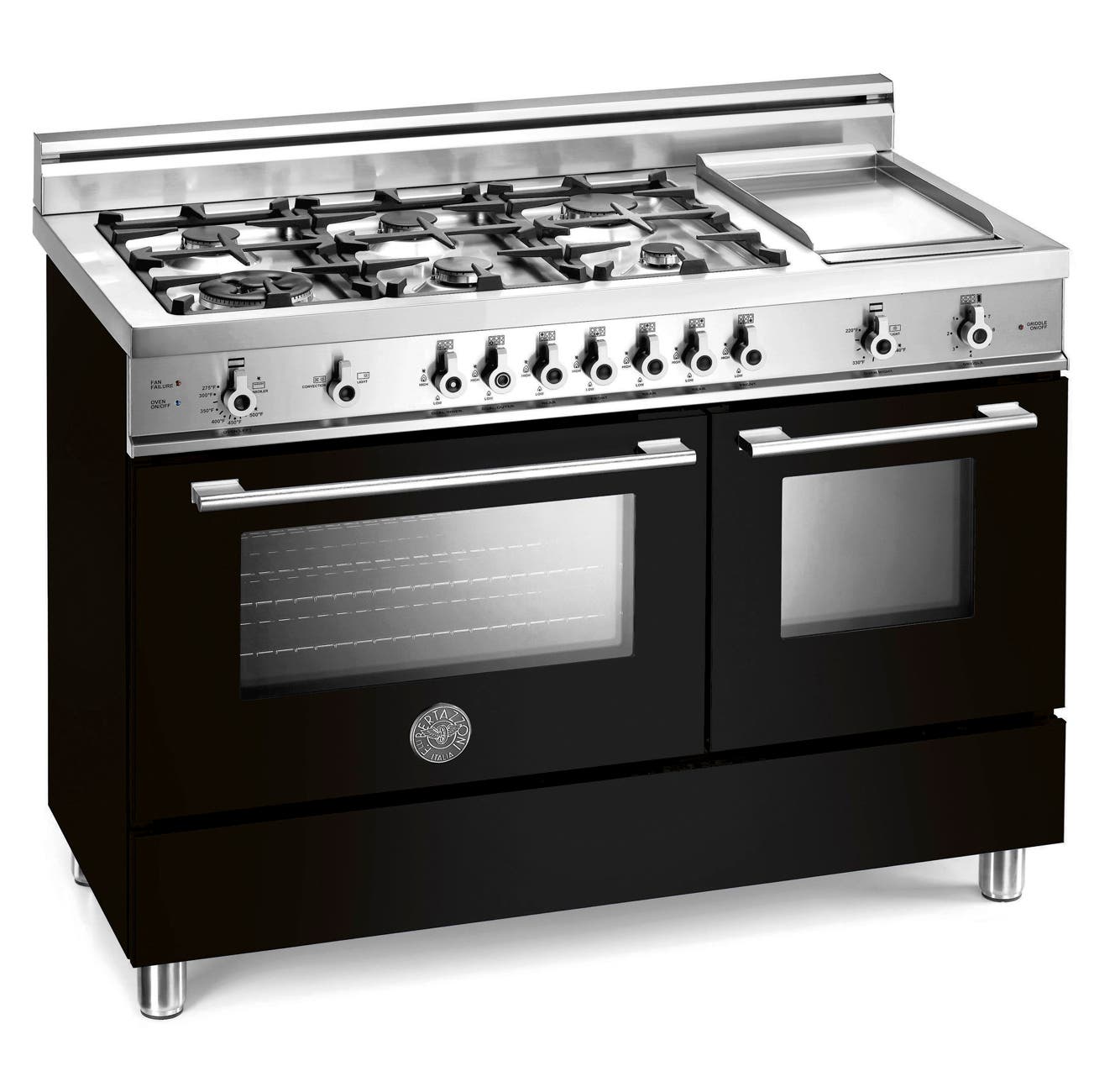 Bertazzoni X486GGGVNE Black, Natural Gas