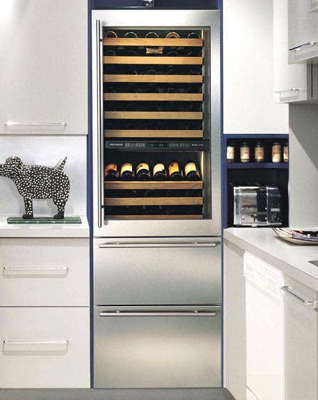 Sub Zero 427RS 27 Inch Built-in Tri Zone Wine/Refrigerator Storag...