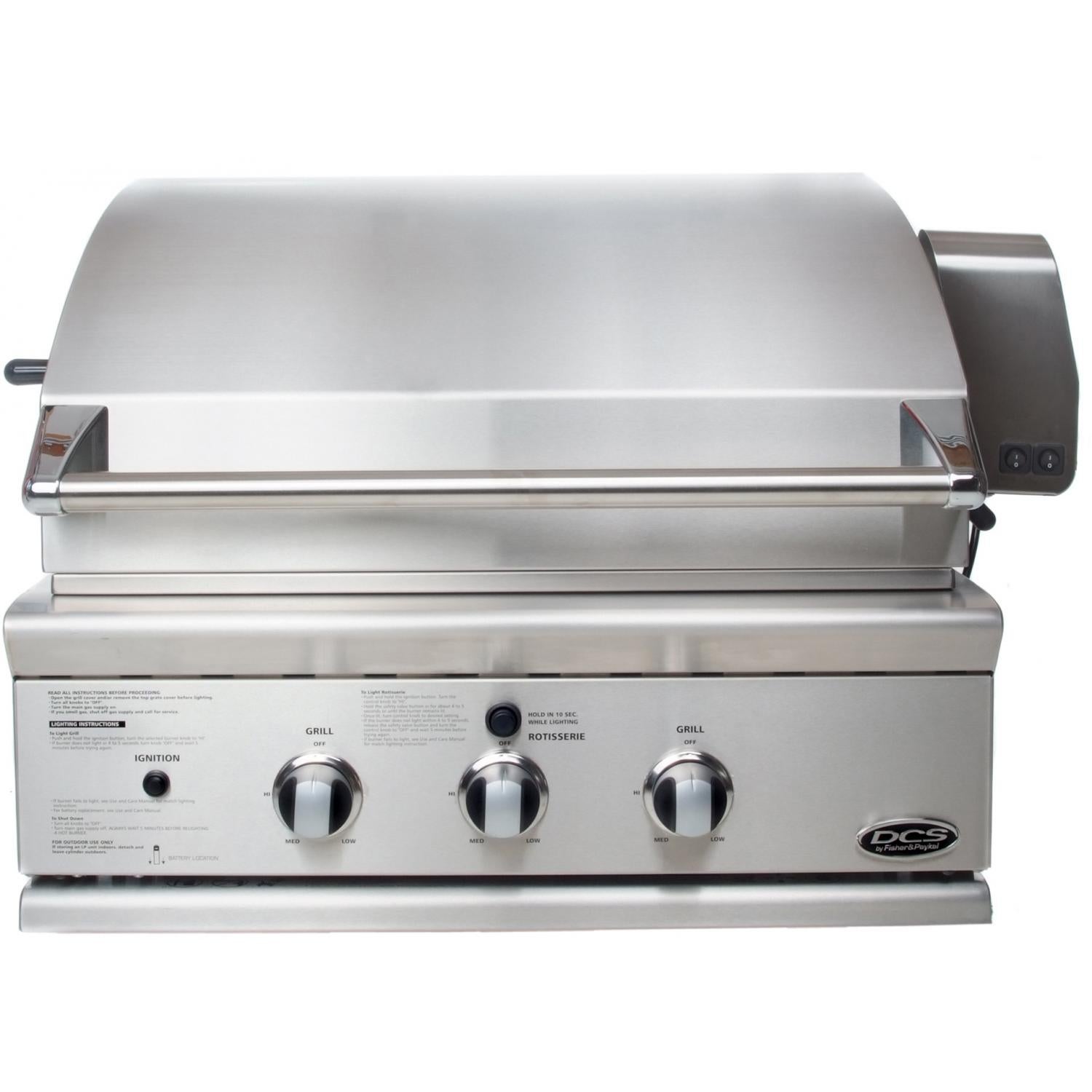 DCS BGB30BQRL 30" Builtin Gas Grill with 748 sq. in. Cooking Area, 2