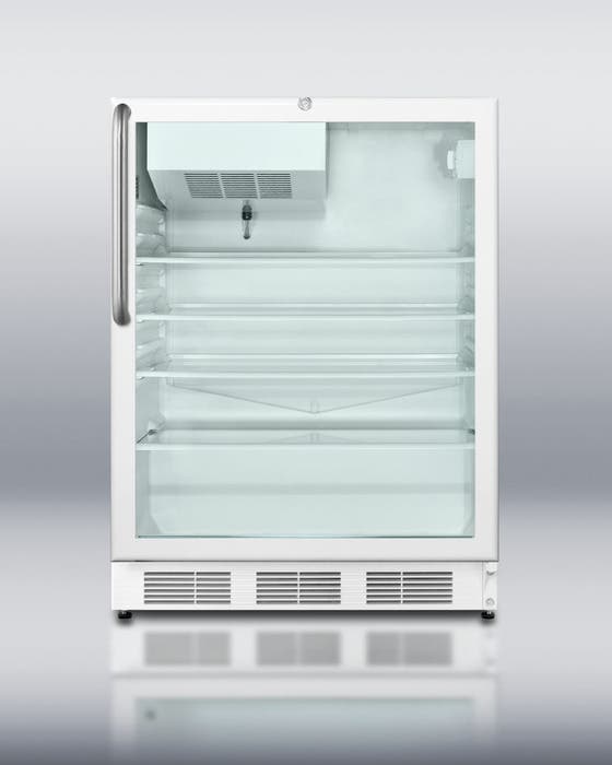 Summit SCFF55GLCSS Stainless Steel with White Toe Kick
